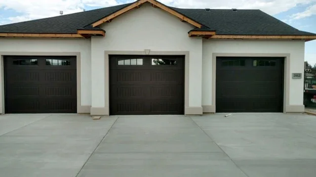 Three-car garage doors installed by Overhead Door Company of Twin Falls