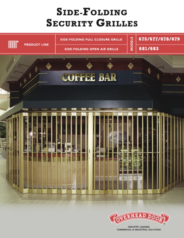 Side-Folding Security Grilles brochure cover